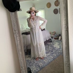 White Sand Boho Maxi Dress